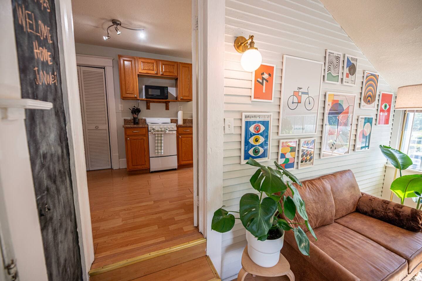 Check out the modern artwork, we take exceptional provide in seting the vibe and decor in each of our homes.